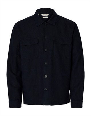 Selected - Leroy Linen Blend Skjorte - Sky Captain